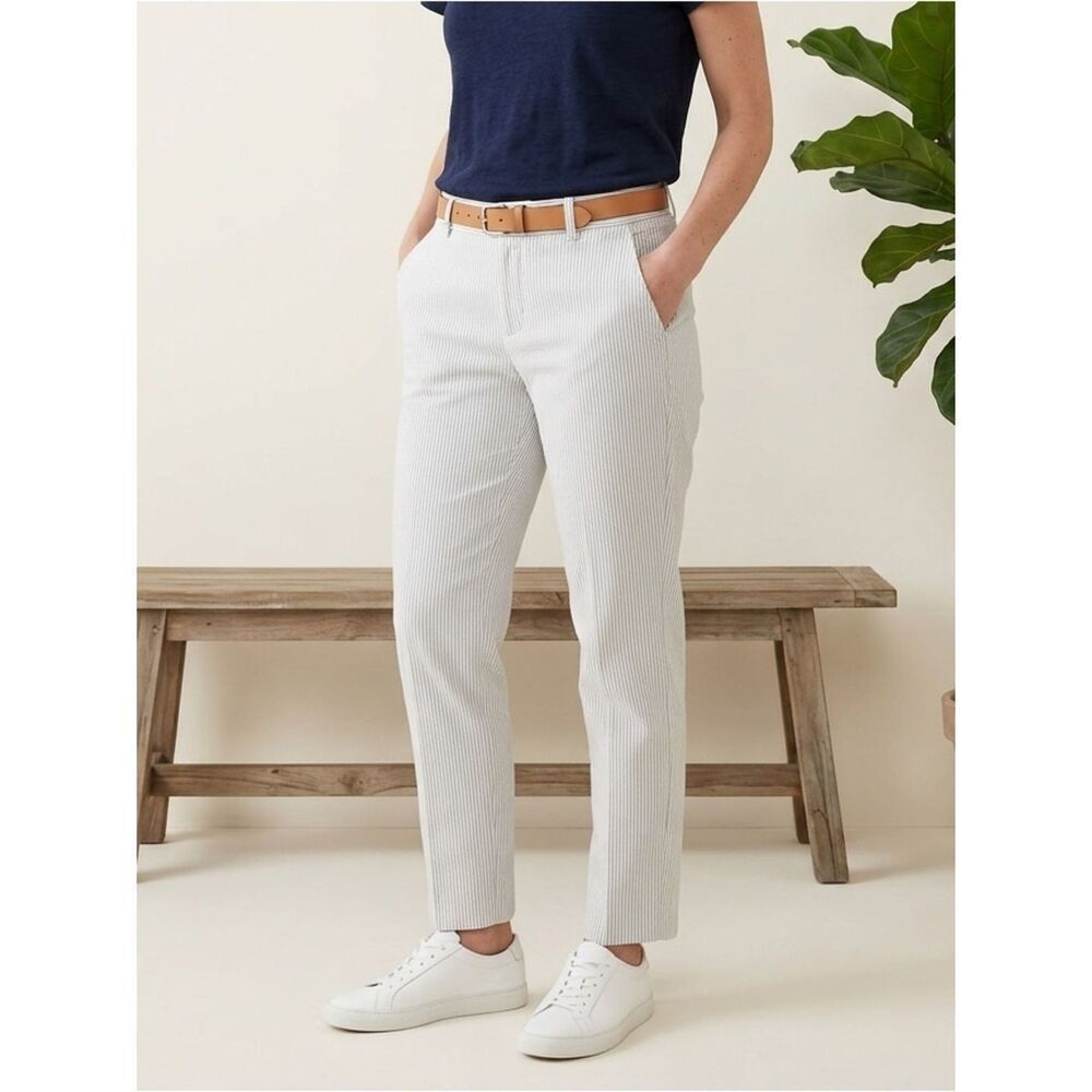 Take 50% OFF- GAP Women’s Light Blue Pinstripe Pants, Size-16